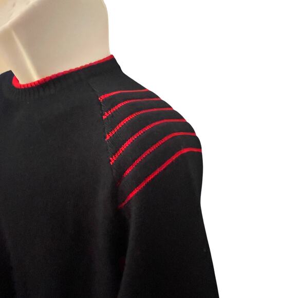 VINTAGE Y2K Ted Lapidus Military Style Sweater w Padded Elbows/Shoulders Sz XXL - Picture 2 of 7